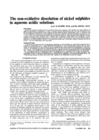 The non-oxidative dissolution of nickel sulphides in aqueous acidic solutions