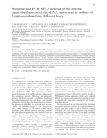 Sequence and PCR-RFLP analysis of the internal transcribed spacers of the rDNA repeat unit in isolates of Cryptosporidium from different hosts