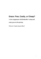 Grace: Free, costly, or cheap?