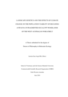 Landscape genetics and the effects of climate change on the population viability of declining avifauna in fragmented eucalypt woodlands of the West Australian wheatbelt