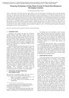 Financing mechanisms of solar home systems for rural electrification in developing countries