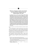 Review of exposure draft of the Family Law Amendment (Shared Parental Responsibility) Bill 2005