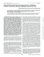 Thyroid Hormone Receptor-interacting Protein 1 Modulates Cytokine and Nuclear Hormone Signaling in Erythroid Cells