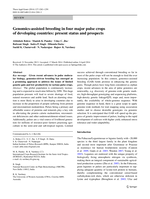Genomics-assisted breeding in four major pulse crops of developing countries: present status and prospects