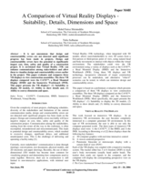 A comparison of Virtual Reality Displays - suitability, details, dimensions and space
