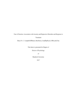 Fear of emotion: Association with anxiety and depressive disorders and response to treatment