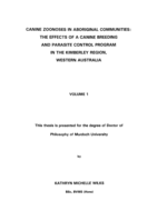 Canine zoonoses in Aboriginal communities: The effects of a canine breeding program in the Kimberley Region, Western Australia
