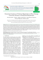 Numerical analysis of velocity magnitude on wave energy converter system in perforated breakwater