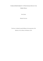 Command responsibility at the Sandakan-Ranau war crimes trial