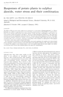 Responses of potato plants to sulphur dioxide, water stress and their combination