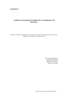 Academic and social goals in adolescence: developments and directions.