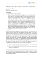 Authentic learning with technology for professional development in vaccine management