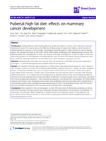 Pubertal high fat diet: Effects on mammary cancer development