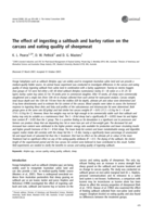 The effect of ingesting a saltbush and barley ration on the carcass and eating quality of sheepmeat