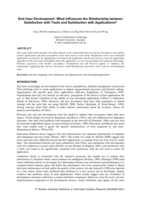 End user development: What influences the relationship between satisfaction with tools and satisfaction with applications