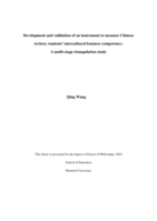 Development and validation of an instrument to measure Chinese tertiary students’ intercultural business competence: A multi-stage triangulation study