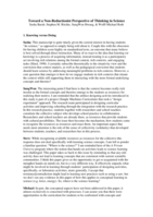 Forum: Toward a non-reductionist perspective of thinking in science