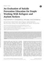 An evaluation of suicide prevention education for people working with refugees and asylum seekers