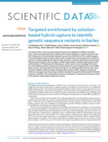 Targeted enrichment by solution-based hybrid capture to identify genetic sequence variants in barley