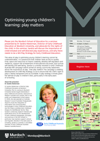 Optimising young children’s learning: play matters