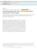 Identifying genetically driven clinical phenotypes using linear mixed models