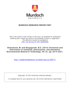 Formation and chlorination of carbazole, phenoxazine, and phenazine