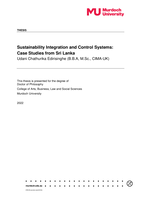 Sustainability integration and control systems: Case studies from Sri Lanka