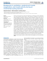 Breakpoints in ventilation, cerebral and muscle oxygenation, and muscle activity during an incremental cycling exercise