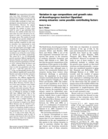 Variation in age compositions and growth rates of Acanthopagrus butcheri (Sparidae) among estuaries: Some possible contributing factors