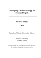 Developing a novel therapy for neonatal sepsis