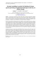 Dynamic modelling to predict the likelihood of plant species persisting in fragmented landscapes in the face of climate change