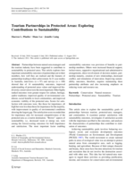 Tourism partnerships in protected areas: Exploring contributions to sustainability