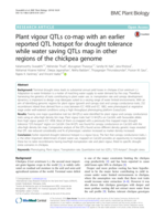 Plant vigour QTLs co-map with an earlier reported QTL hotspot for drought tolerance while water saving QTLs map in other regions of the chickpea genome