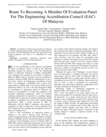 Route to becoming a member of evaluation panel for the engineering accreditation council (EAC) of Malaysia