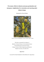 Provenance effects in Banksia attenuata germination and emergence: implications for restoration seed sourcing under climate change