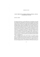 Brief lives: Infant mortality in Perth, 1870-1914: A preliminary analysis