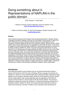 Doing something about it: Representations of NAPLAN in the public domain