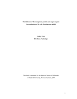 The influence of discouragement, anxiety and anger on pain: an examination of the role of endogenous opioids