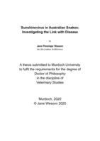Sunshinevirus in Australian snakes: Investigating the link with disease