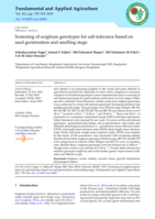 Screening of Sorghum genotypes for salt-tolerance based on seed germination and seedling stage