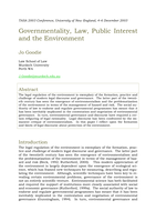 Governmentality, Law, Public Interest and the Environment