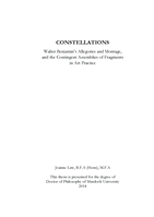Constellations: Walter Benjamin's allegories and montage and the contingent assemblies of fragments in art practice