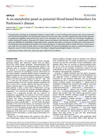 A six-metabolite panel as potential blood-based biomarkers for Parkinson’s disease