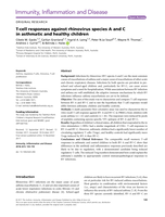 T-cell responses against rhinovirus species A and C in asthmatic and healthy children
