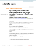 Author Correction: Food-provisioning negatively affects calf survival and female reproductive success in bottlenose dolphins