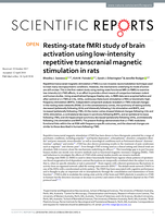 Resting-state fMRI study of brain activation using low-intensity repetitive transcranial magnetic stimulation in rats