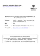 Pittosporum undulatum is a potential Australian host of Phytophthora ramorum