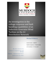 An investigation in the voltage response and fault handling capabilities of an induction generator wind turbine on an A1 distribution network