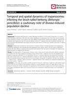 Temporal and spatial dynamics of trypanosomes infecting the brush-tailed bettong (Bettongia penicillata): a cautionary note of disease-induced population decline