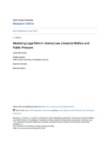 Mediating legal reform: Animal law, livestock welfare and public pressure